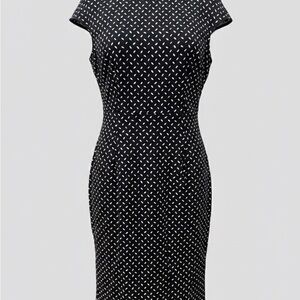 Diane Von Furstenberg Monochrome Patterned Midi Dress